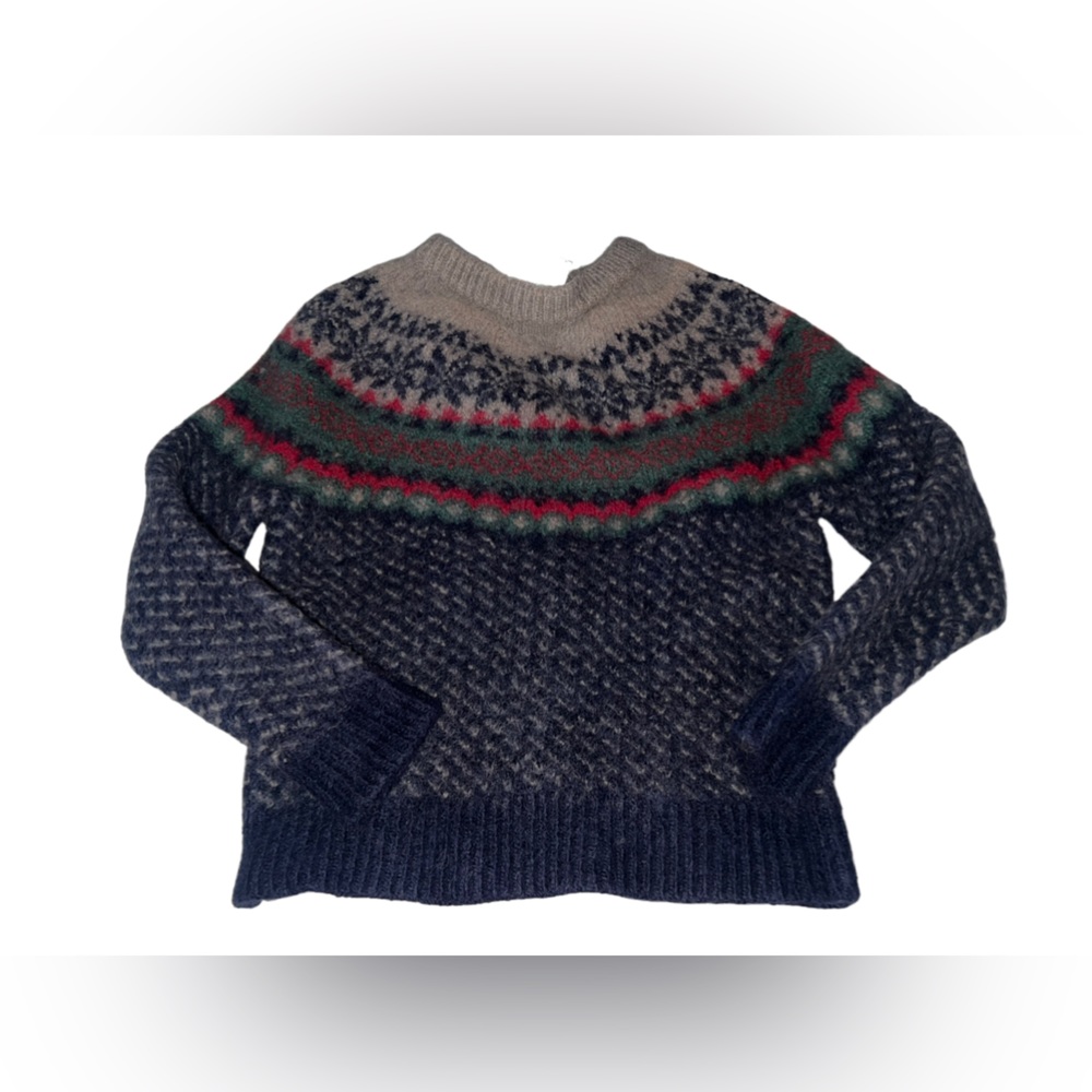 J. Crew Nordic Fair Isle crewneck sweater in lambswool